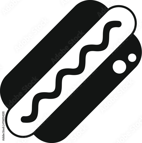 Street hot dog icon simple vector. Fast food. Snack lunch