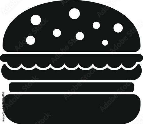 Cheeseburger fast food icon simple vector. Street food. Patty lunch