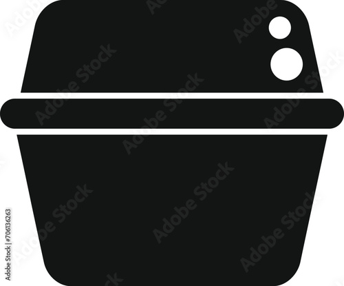 Lunch box icon simple vector. Fast food snack. Bake bread