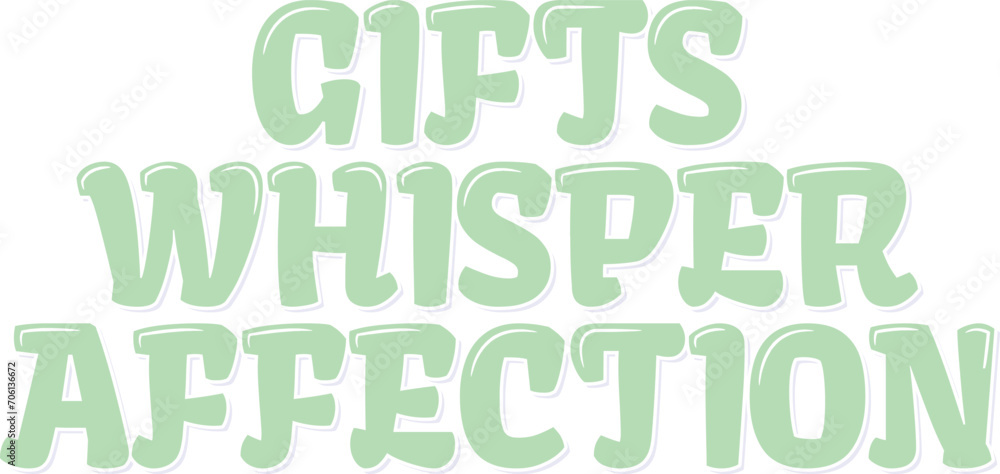 Vector lettering design capturing the whispers of affection in thoughtful gifts Vector lettering design capturing the whispers of affection in thoughtful gifts