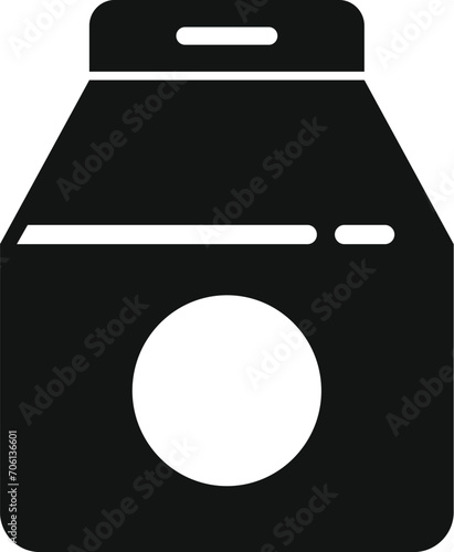 Fast food package icon simple vector. Homemade lunch. Snack craft cook