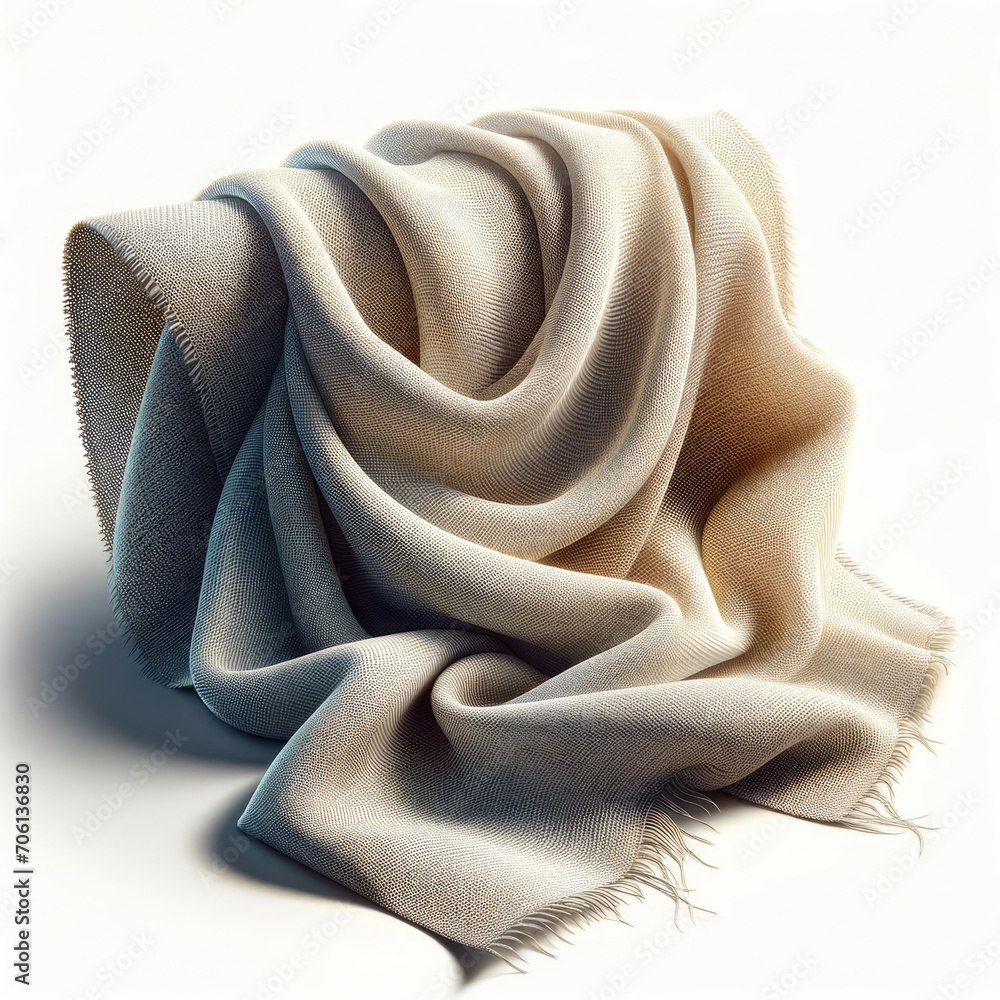 a piece of cloth isolated on a white background - obrazy, fototapety, plakaty 
