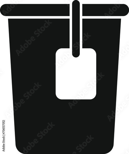 Fast takeout tea cup icon simple vector. Cook pastry. Food break