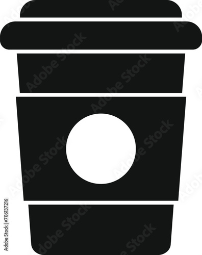 Coffee to go cup icon simple vector. Cook dark. Takeout lunch