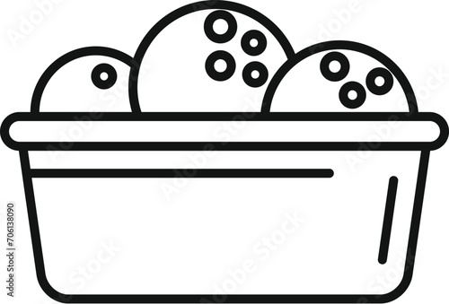 Take away food box icon outline vector. Fast food. Street food shop