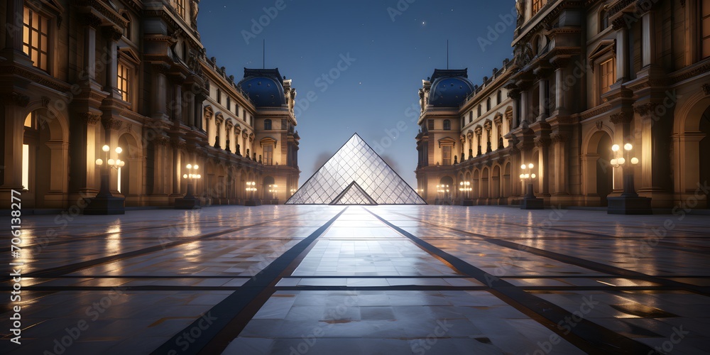 Louvre Museum, France，ai