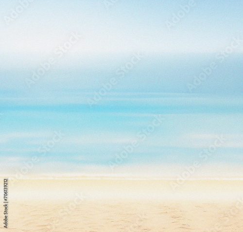Sand beach  sea and blue sky. Empty summer vacation background. Banner with space for text. Travel  holiday concept