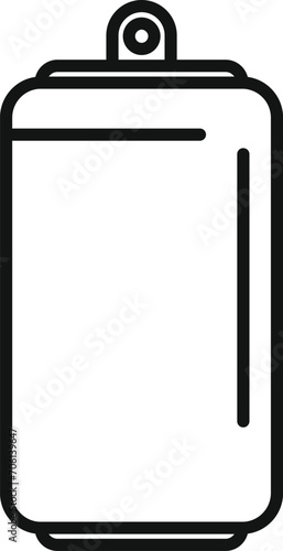Energy drink tin can icon outline vector. Fast food beverage. Take away