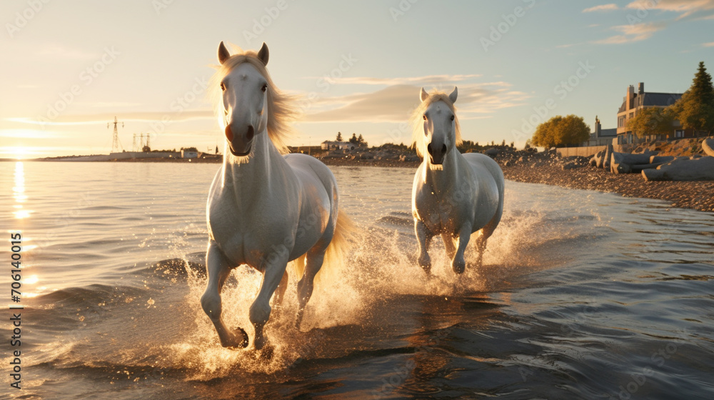 horses on the beach horses on the beach