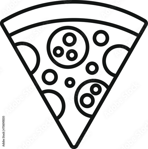 Tasty pizza slice icon outline vector. Fast food street. Snack unhealthy