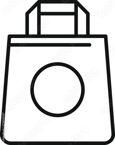 Pack food icon outline vector. Street snack unhealthy. Snack cook