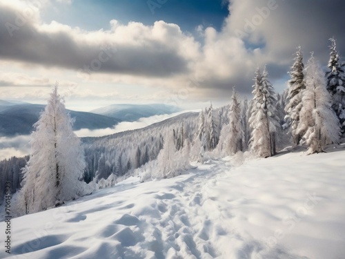 winter landscape with snow © Iqra