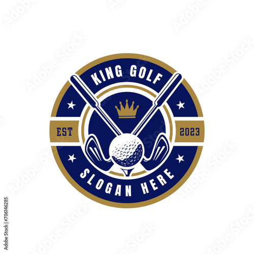 Modern professional golf template logo badge design for golf club vector