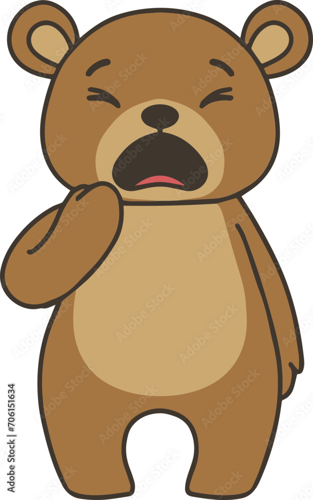 Yawning Brown Teddy Bear Yawning Brown Teddy Bear