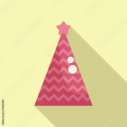 Body party hat icon flat vector. Festive carnival. Design head covering