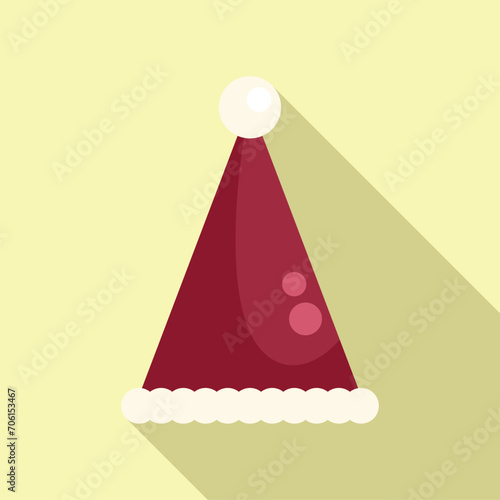 Match festive hat icon flat vector. Cone star revelry. Kid funny event