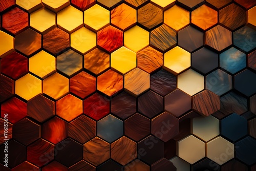 Hexagons arranged in a honeycomb pattern  capturing the essence of nature s precision in a visually stunning and high-resolution image.