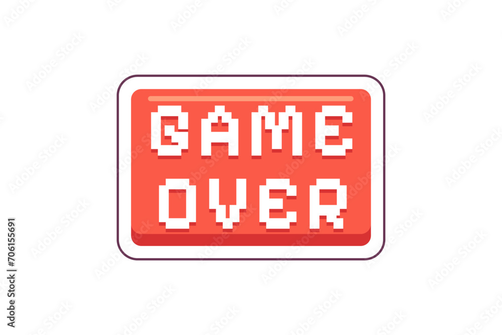 Game Over Functional Game Related Sticker Game Over Functional Game Related Sticker