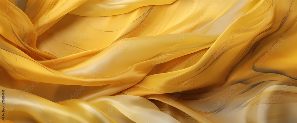 Honey gold silk forming warm and inviting patterns against a neutral canvas Honey gold silk forming warm and inviting patterns against a neutral canvas