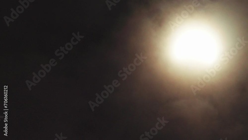 Partial solar eclipse with clouds 2
