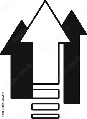 Velocity efficient icon simple vector. Plan work up. Speed device scale