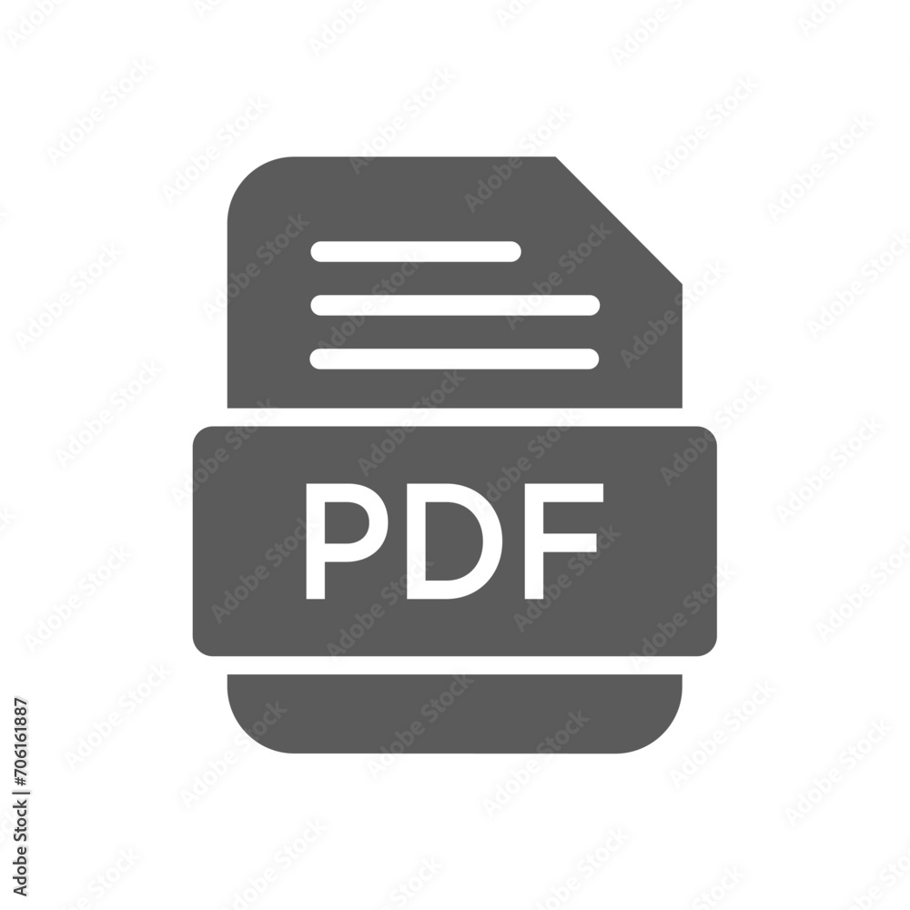 pdf file icon design vector template