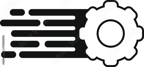 Gear velocity support icon simple vector. Speed scale run. Gauge pace