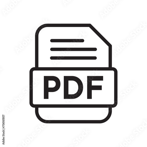 pdf file icon design vector template