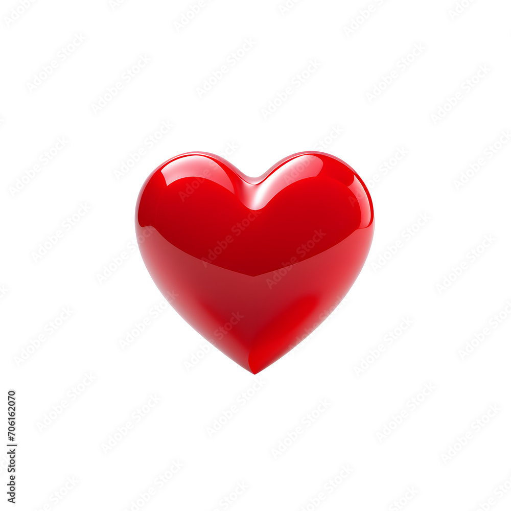 3d render a red heart on a white background 7 3d render a red heart on a white background 7