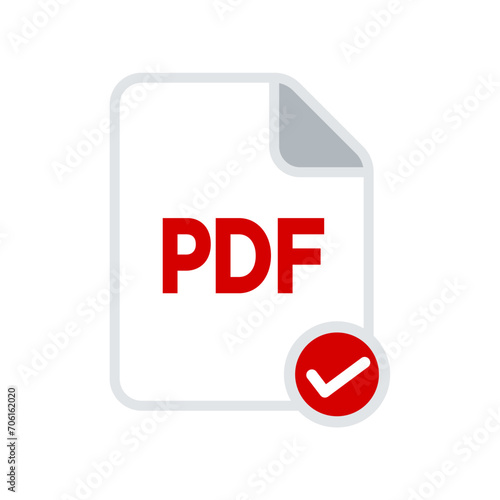 pdf file icon design vector template
