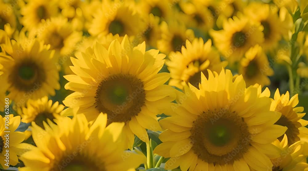 vibrant yellow sunflower blooms in a beautiful floral field vibrant yellow sunflower blooms in a beautiful floral field
