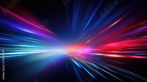 hyper velocity light streaks - dynamic motion blur effect with bright neon glow for futuristic and high-speed concepts