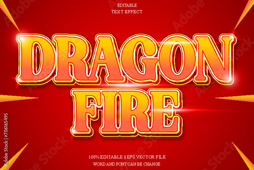 Dragon fire Editable Text Effect