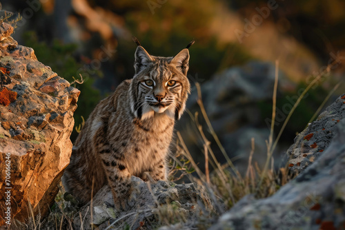 The curiosity of a Bobcat at dawn