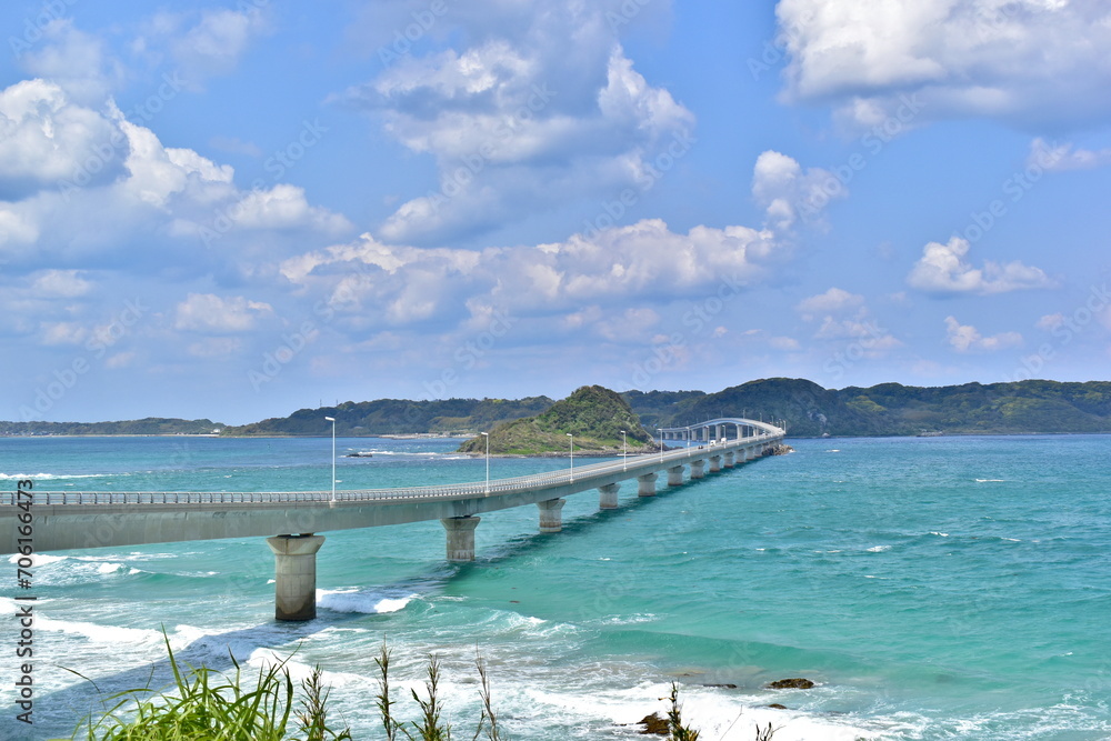 角島大橋　山口　日本海