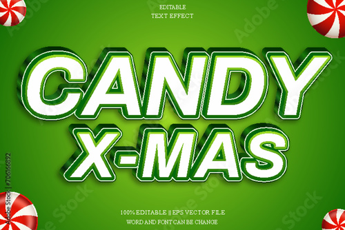 Candy x mas Editable Text Effect