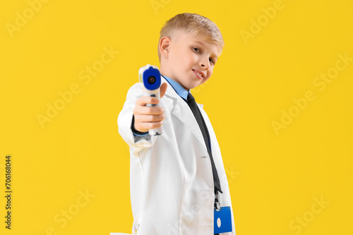 Cute little doctor with inf...