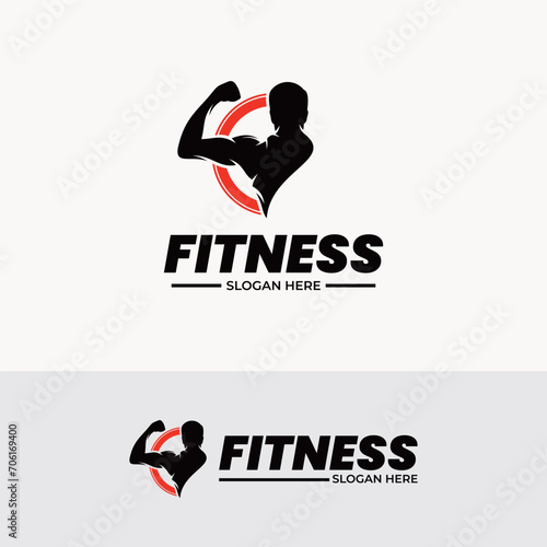 Vector graphic of gym and fitness logo design templateFencing sport logo design inspiration
