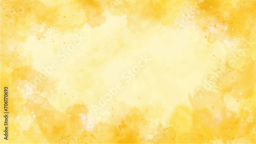 Abstract yellow of stain splash watercolor background photo