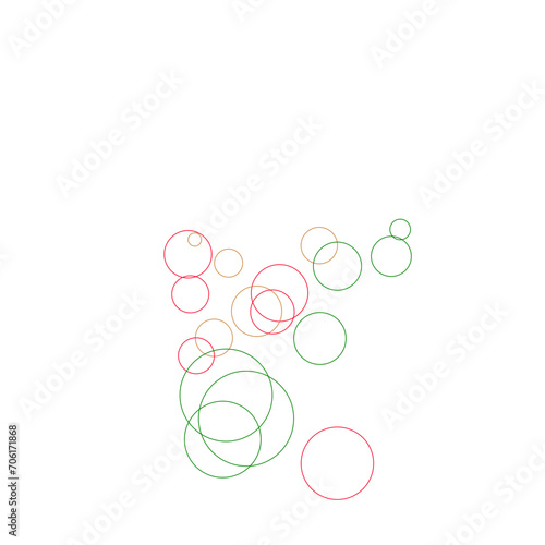 An abstract transparent bubble shape neon circles pattern design element. © jdwfoto