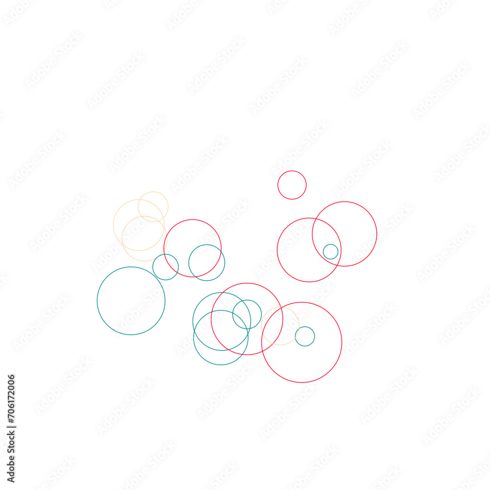 An abstract transparent bubble shape neon circles pattern design element. An abstract transparent bubble shape neon circles pattern design element.