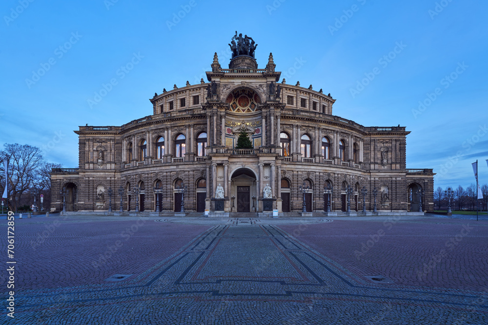 The Semperoper theatre in Dresden, Germany