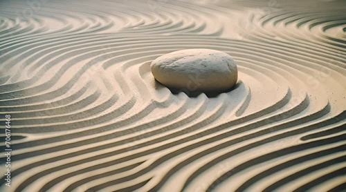 zen stones in the sand