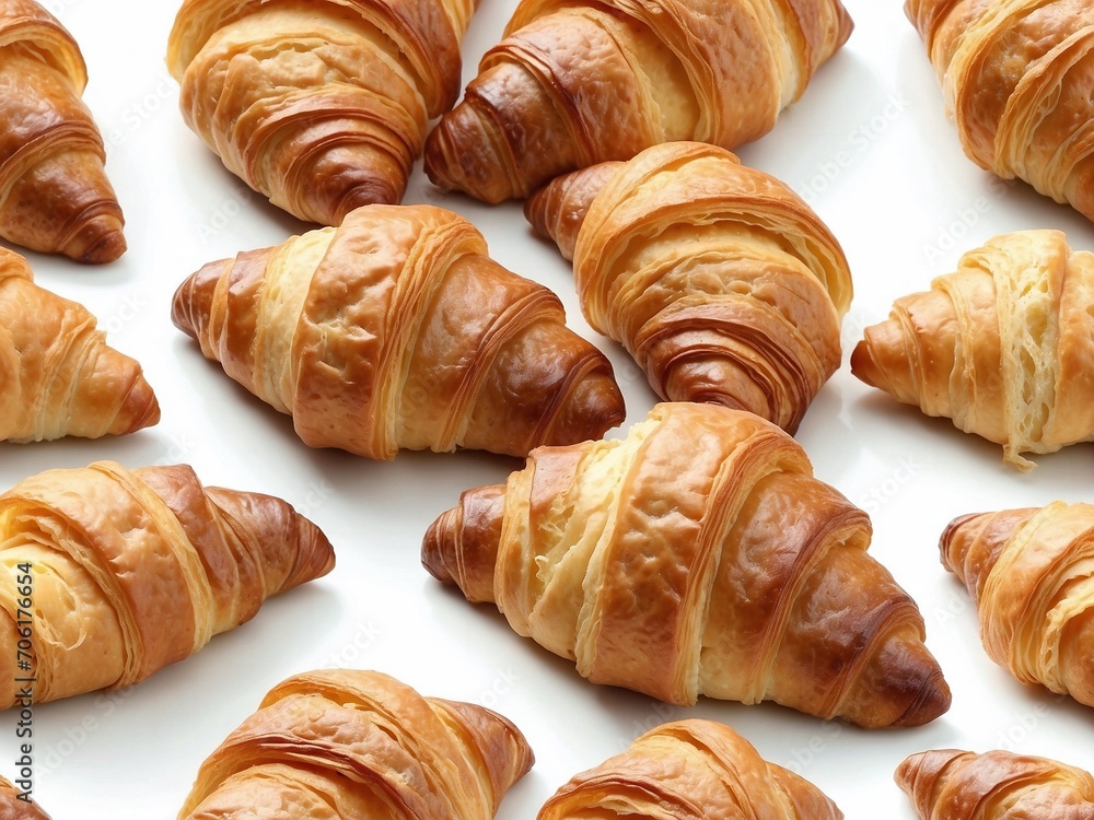 Croissant isolated in white background wallpaper Croissant isolated in white background wallpaper