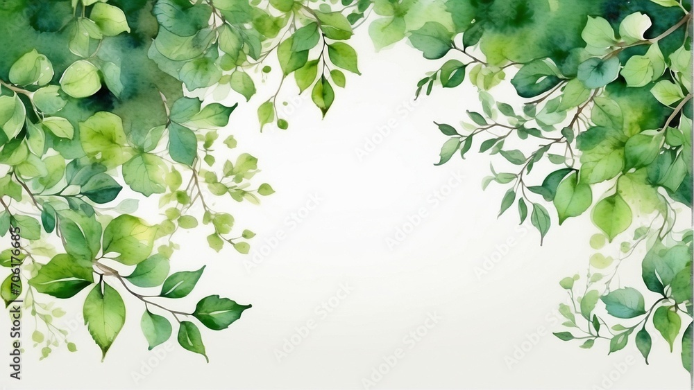 green leaves background, open space green leaves background, open space