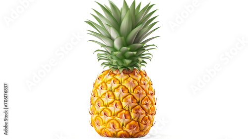 pineapple element in isolated background