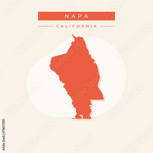 Vector illustration vector of Napa map California