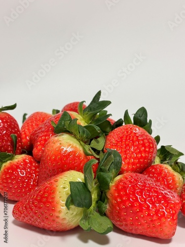 Fresh and sweet seasonal strawberries