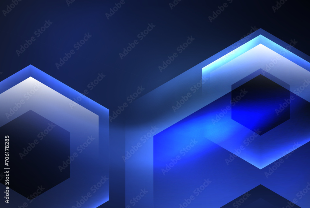Arrow hexagon neon light glowing shapes background. Vector illustration For Wallpaper, Banner, Background, Card, Book Illustration, landing page Arrow hexagon neon light glowing shapes background. Vector illustration For Wallpaper, Banner, Background, Card, Book Illustration, landing page