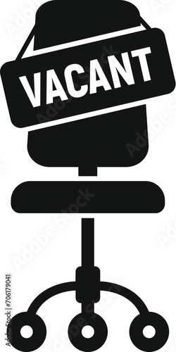 Vacant job chair icon simple vector. Career interview. Work employee company